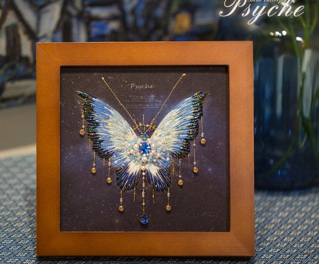 12%OFF】3 Dビーズ刺繍絵画手作りDIYセット蝶ビーズ刺繍額縁絵画ホーム