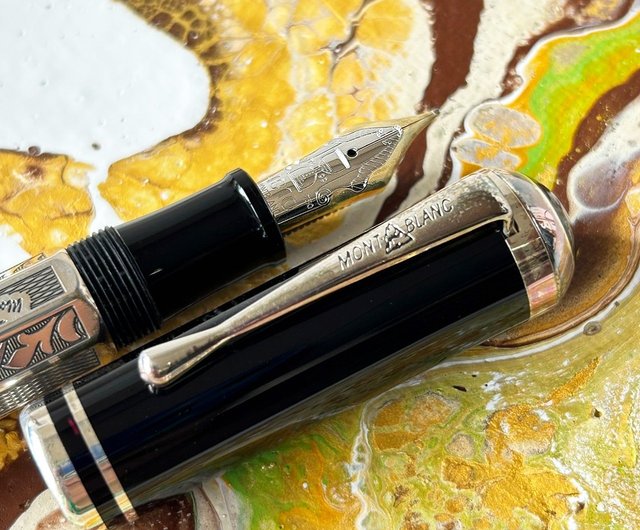 MONT BLANC 万年筆 2点 おまとめ レトロ 青色 緑色 モンブラン