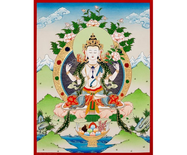 観音菩薩のタンカ、チベット