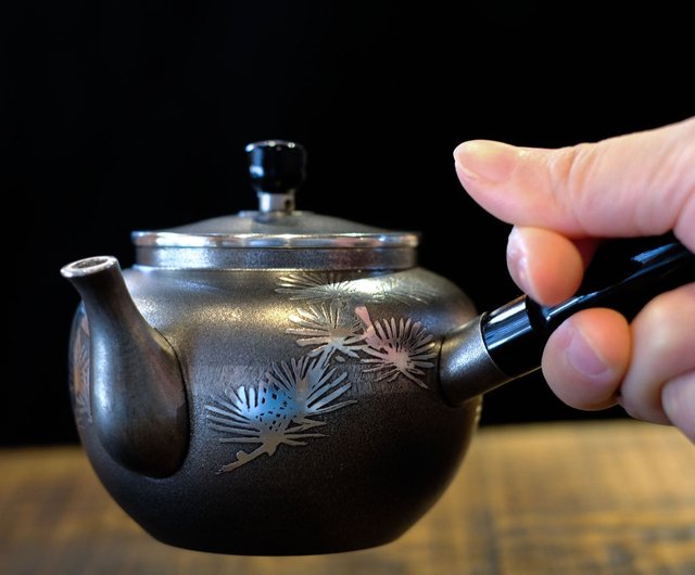 結錫製 茶壺 古錫 茶道具 煎茶道具 【胡】時代 錫製 茶壷 在