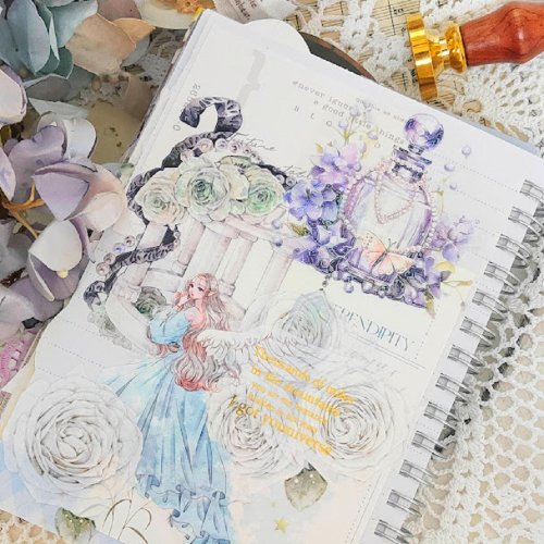 送料無料】シール オシャレ PETテープ 女の子 装飾 コラージュシール