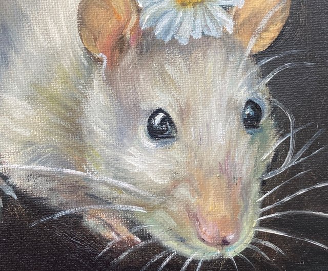 油絵 ネズミ 油絵ネズミ