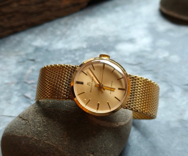 ☆nyo☆ BUCHERER ブヘラ シルバー エナメル ブローチ 時計 ☆nyo様