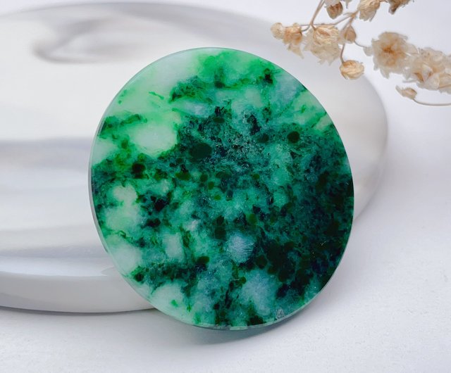 免運6 折】【願‧無事】老花青翡翠無事圓牌| 天然緬甸玉翡翠A貨| 送禮