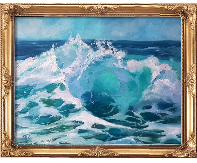 セット アート 海の絵 油絵キャンパス 絵 絵具 インテリア IKEA ZUNI