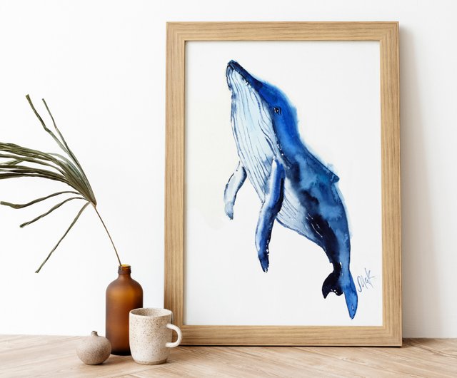 水晶絵 アートパネル クジラ くじら 鯨 クリスタル 絵画 アート 海