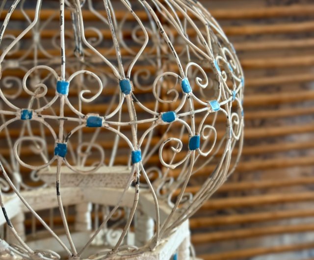 送料無料】台湾 40403-美しいフランスアンティークの鳥かご JSVS