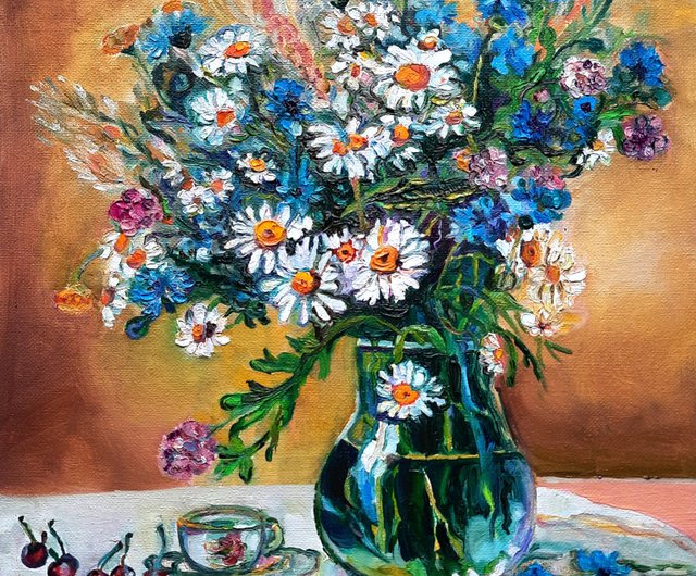 ナワシナ・クランジェフスカヤ『白い花瓶のばら』 8号 静物画 油彩