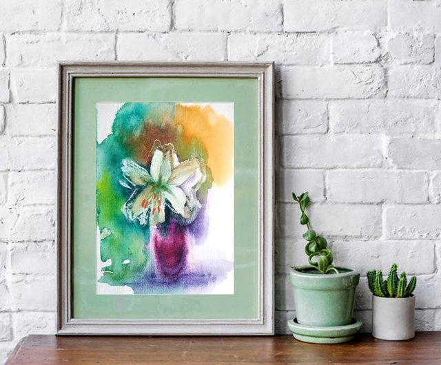 ユリの水彩画 1864年制作 ユリの水彩画 1864年制作 ユリの水彩画 1864