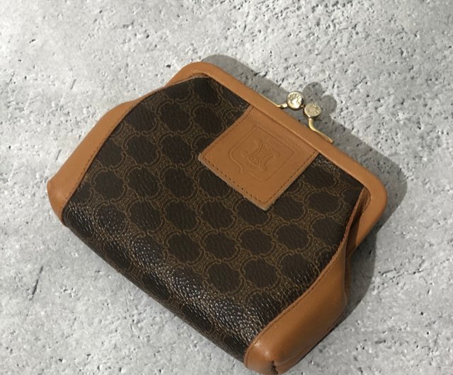 CELINE セリーヌ ヴィンテージ 財布 マカダム ブラゾン ブラ