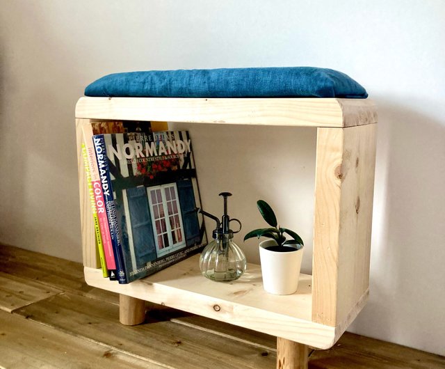 木製 ハンドメイド オーダー コの字 テーブル サイドテーブルラック