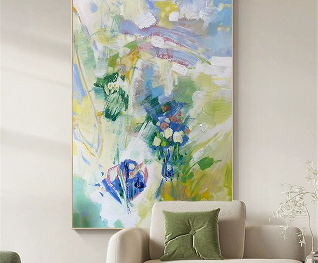 リビング装飾画の抽象的な手描きの油絵の玄関の廊下に掛けてあります