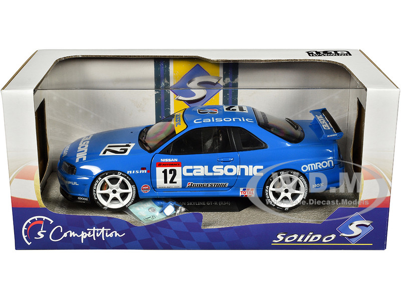 2000 NISSAN SKYLINE GT-R (R34) RHD #12 CALSONIC TRIBUTE 1/18 BY