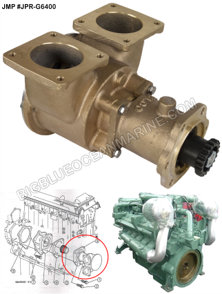 JMP Marine Detroit Diesel Engine Cooling Seawater Pump #JPR-G6400