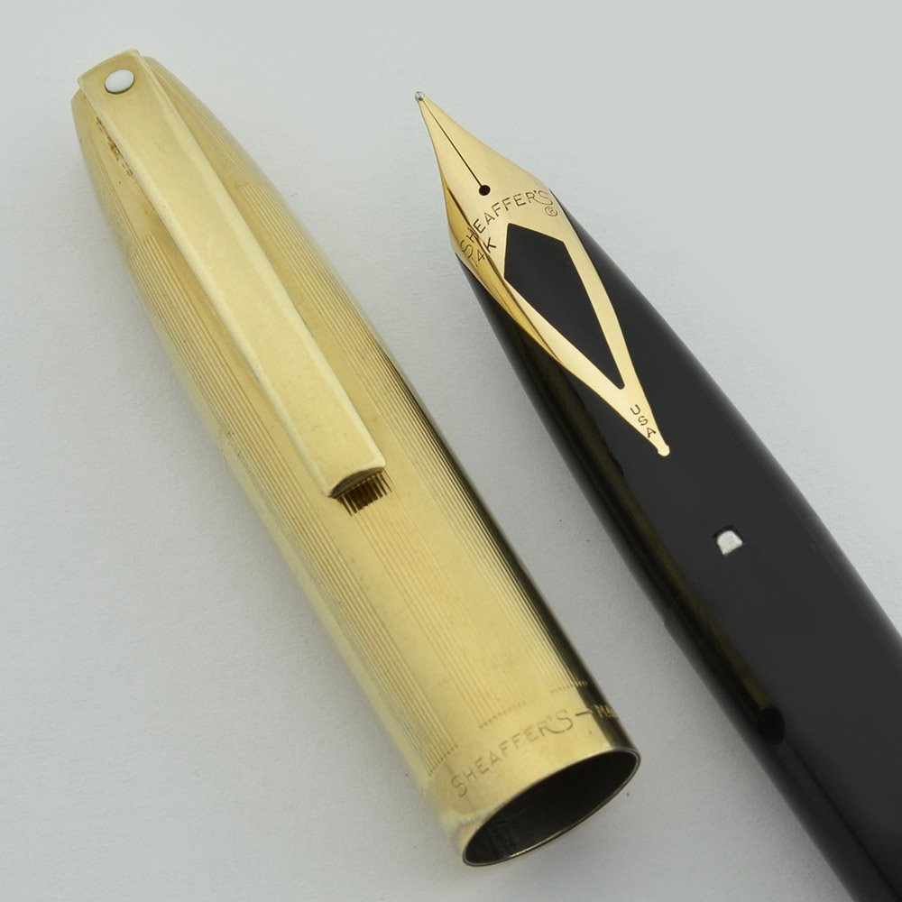 Sheaffer PFM V Fountain Pen - Snorkel, Black w Gold Filled Cap