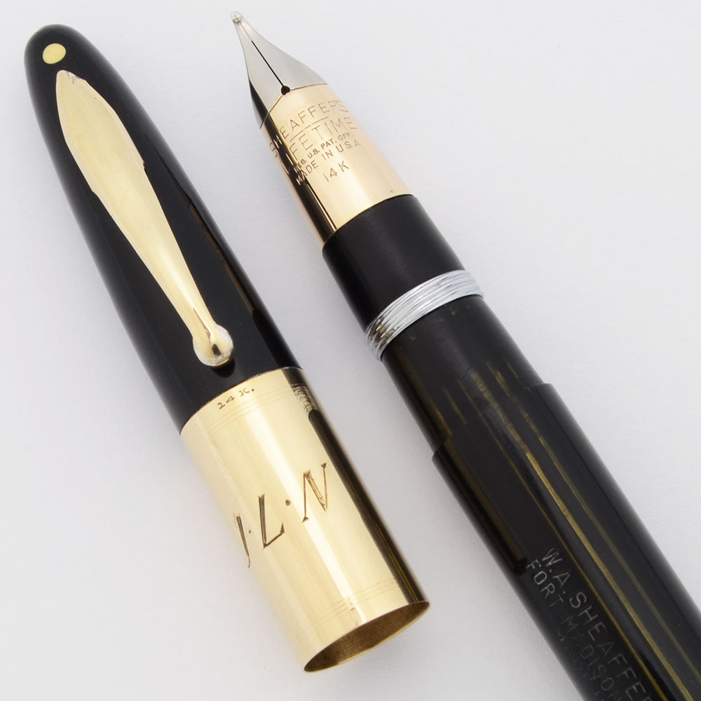Sheaffer Lifetime Signature Triumph Fountain Pen - Black Striated