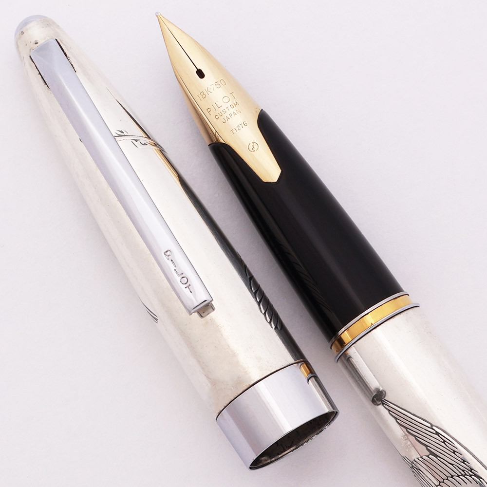 PILOT CUSTOMパイロット 万年筆 K18WG /スターリングシルバー PILOT