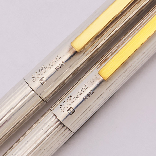 S T Dupont Classique Ballpoint and Pencil Set (1970s) - Silver