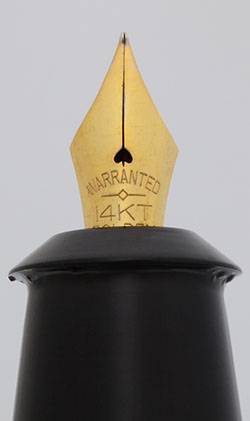 Japanese Jumbo Fountain Pen - Black w/GT, Eyedropper, Gold Plated