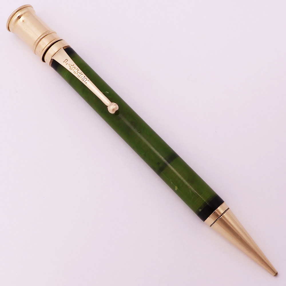 Parker Duofold Senior Mechanical Pencil (1930s) - Jade w Black