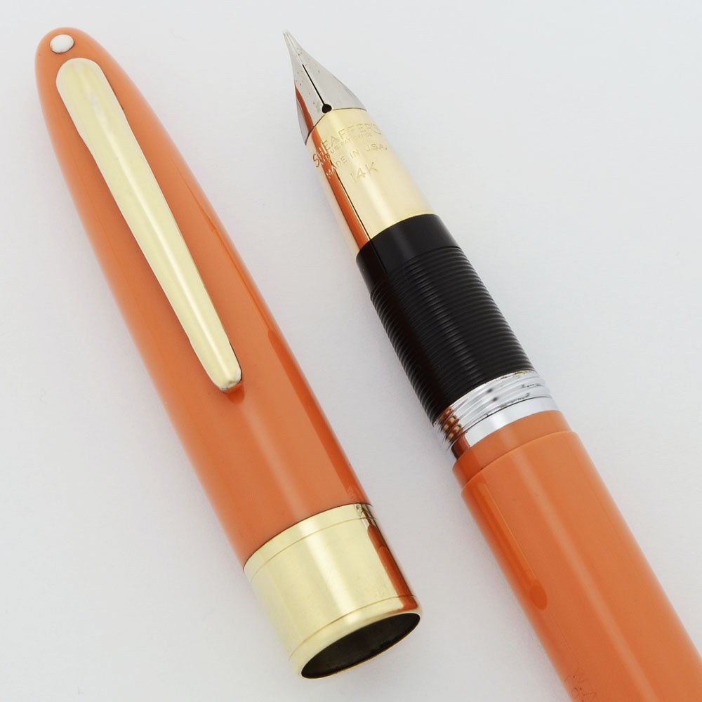 Sheaffer Valiant Snorkel Fountain Pen - Hard to Find Mandarin