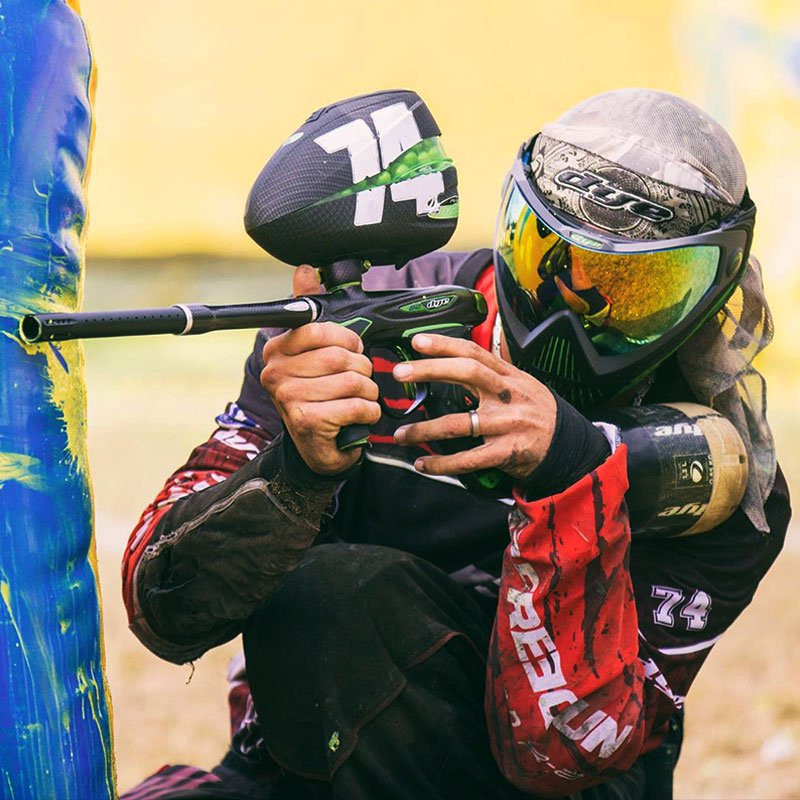 DYE i5 Paintball Mask STORM 2.0 - Thermal Black/Blue | Badlands