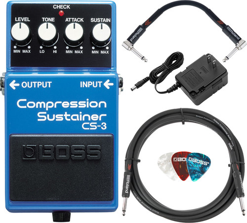 Boss CS-3 Compressor/Sustainer w/ Instrument Cable