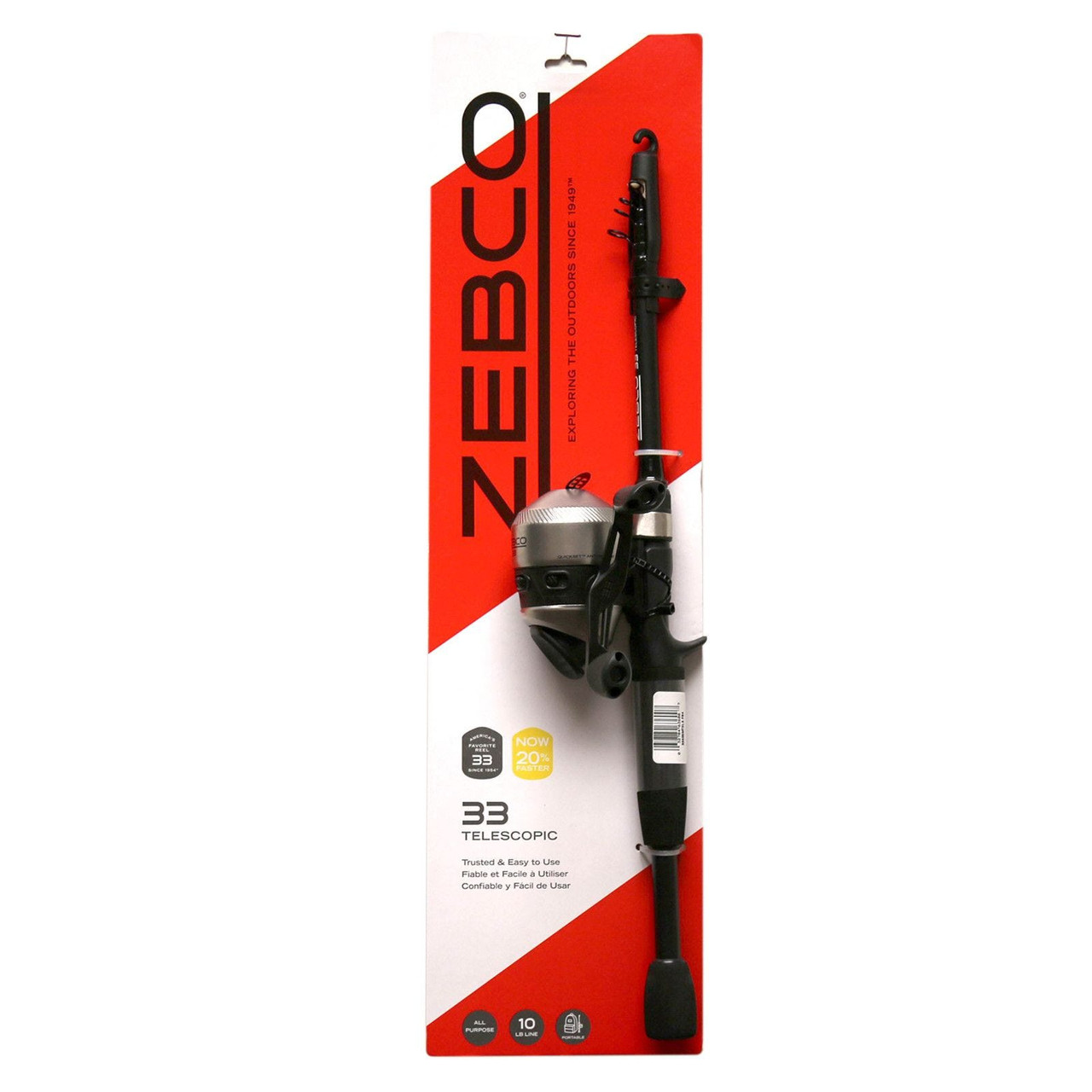 Zebco 33605MTELA 33 Telescopic Spincast Combo (33605MTELA)