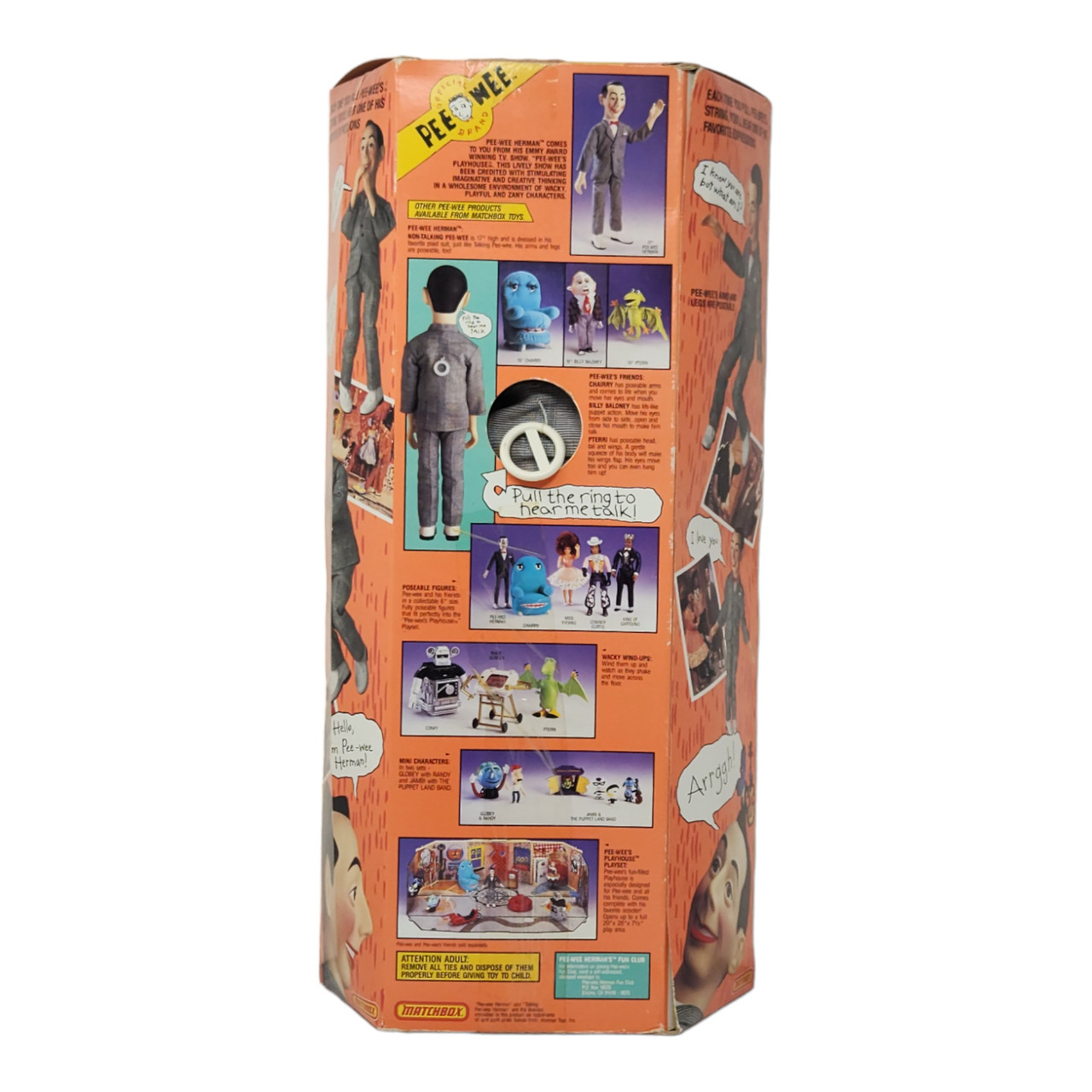 1987 Talking Pee-Wee Herman Doll | Matchbox Vintage Collectible Toy