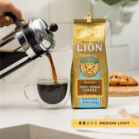 Lion 24k Gold Medium Roast 100% Kona Coffee