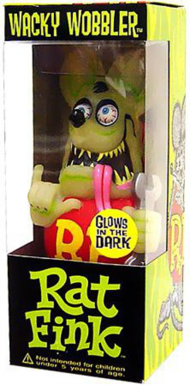 Funko Wacky Wobbler Rat Fink Bobble Head Glow in the Dark - ToyWiz