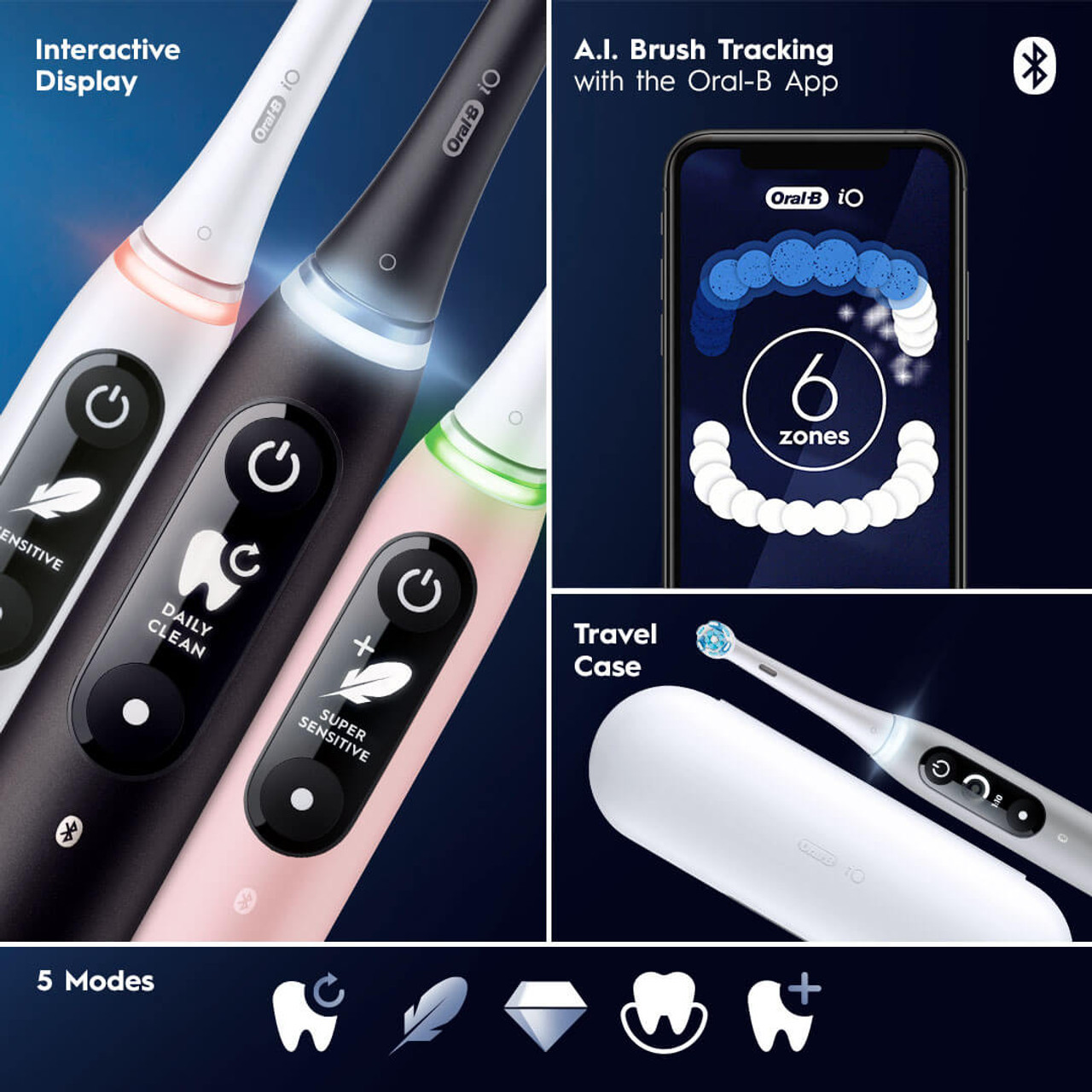 iO Series 6 Electric Toothbrush, Black Lava | Oral-B