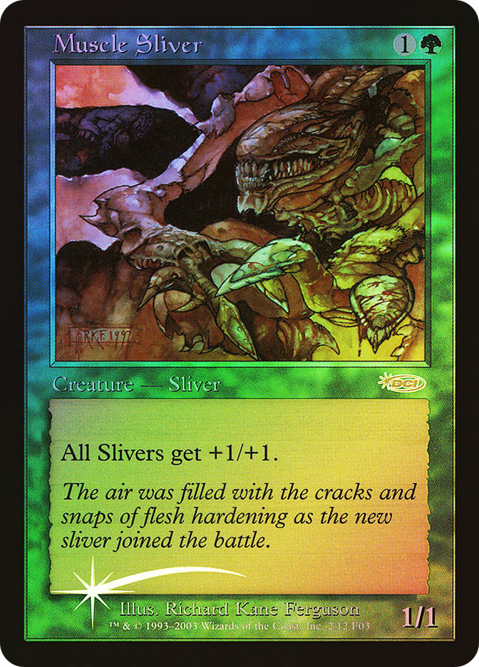 MTG 筋肉スリヴァー/Muscle Sliver(FNM)Foil 4枚セット MTG 筋肉