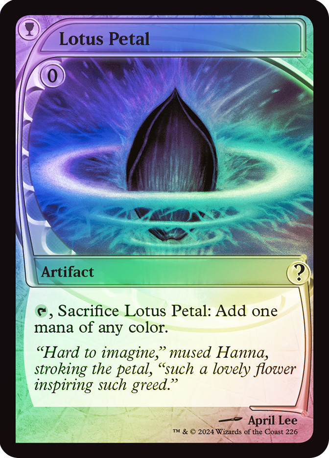 MTG 水蓮の花びら Lotus Petal マスターピース 部分光沢 MPS 英)【Foil