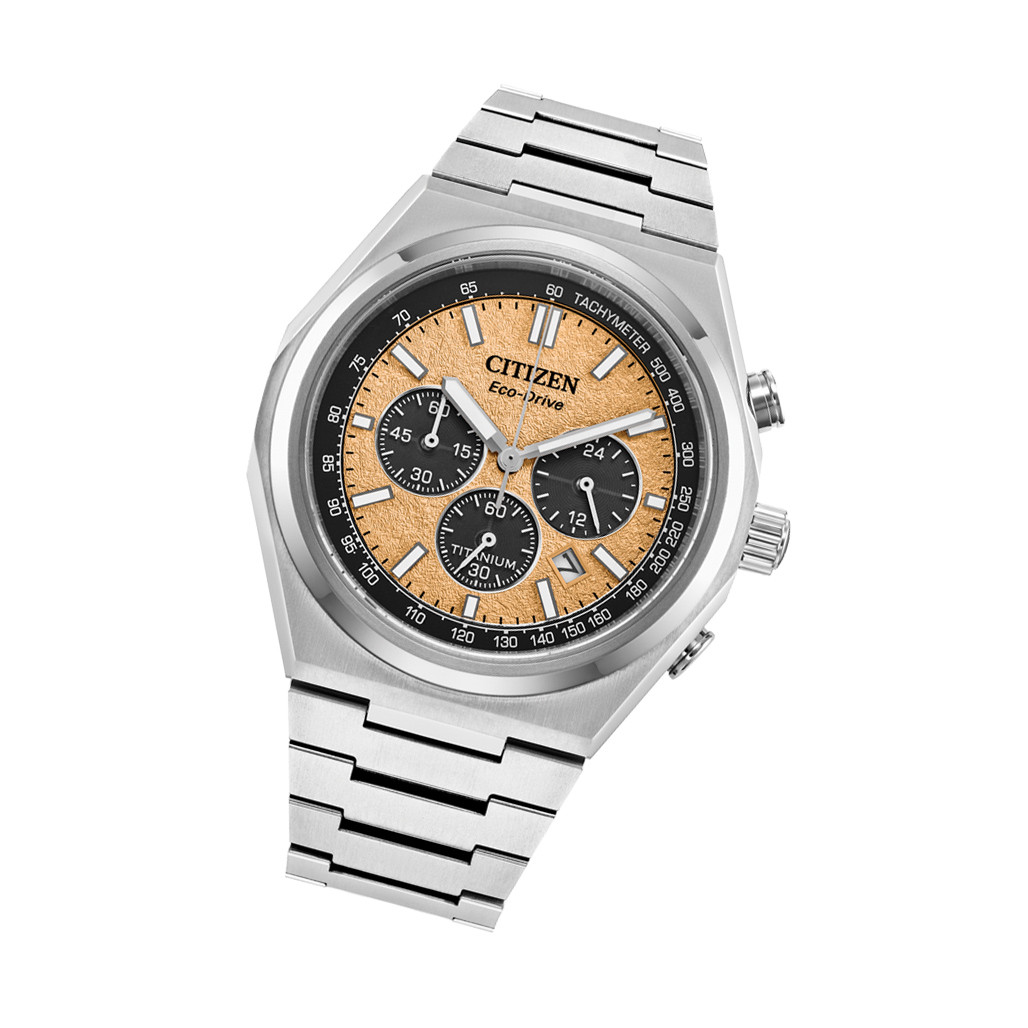 Citizen Zenshin Super Titanium Chronograph with Salmon Dial