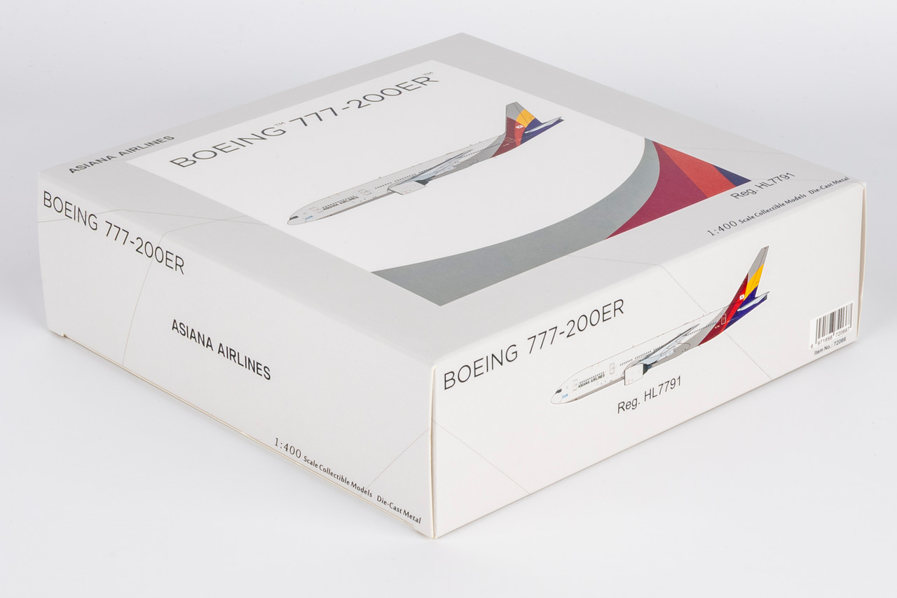 NG Model Asiana Airlines 777-200ER HL7791 revised titles 72066 1:400