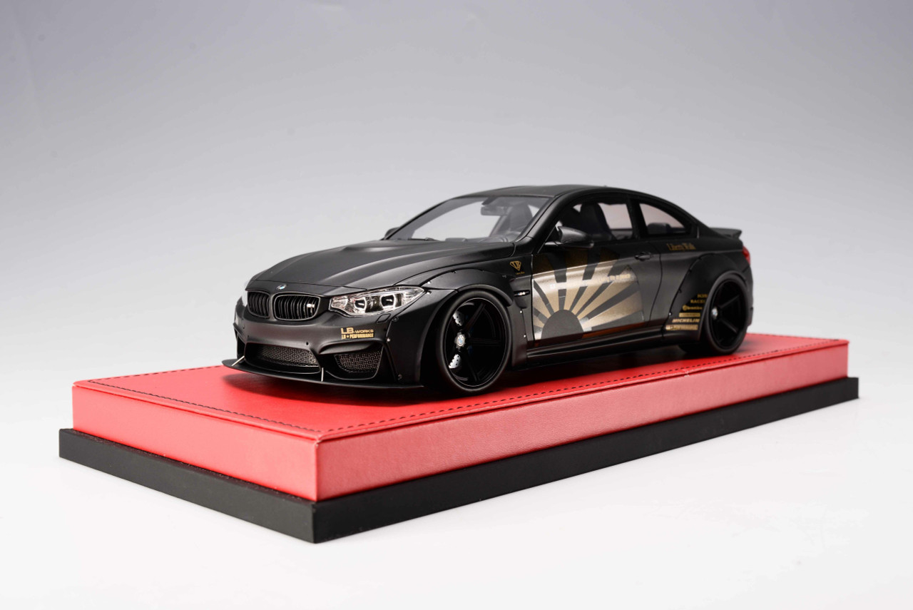 1/18 BMW M4 F82 Liberty Walk Widebody (Matte Black) Resin Car