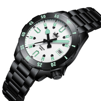 PHOIBOS APOLLO DLC 200M Automatic Diver Watch PY056CX Black