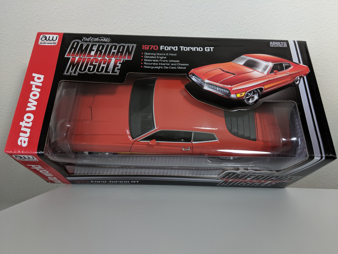 ミニカー 1970 FORD TORINO GT CALYPSO ORANGE 1:18 1970 Ford Torino