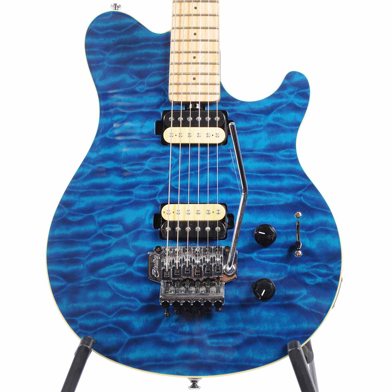 Sterling by Music Man AX4 Sub Series Transparent Blue USED - The