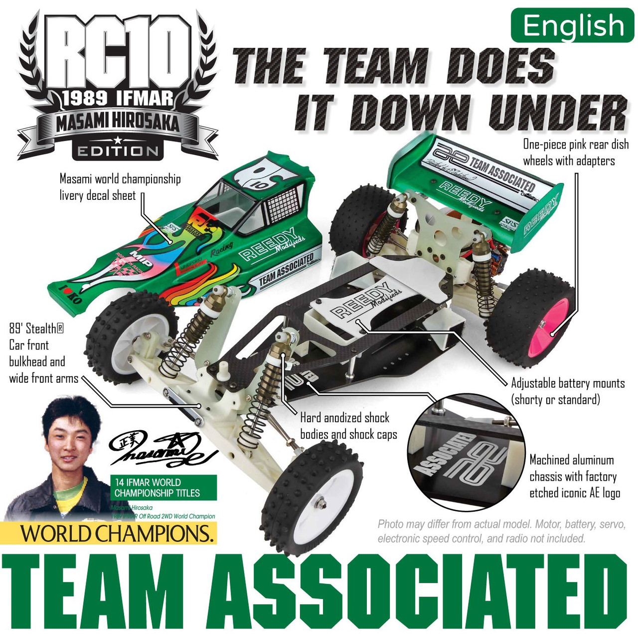 Team Associated RC10 1/10 RC BUGGY 1989 Stealth Masami Edition