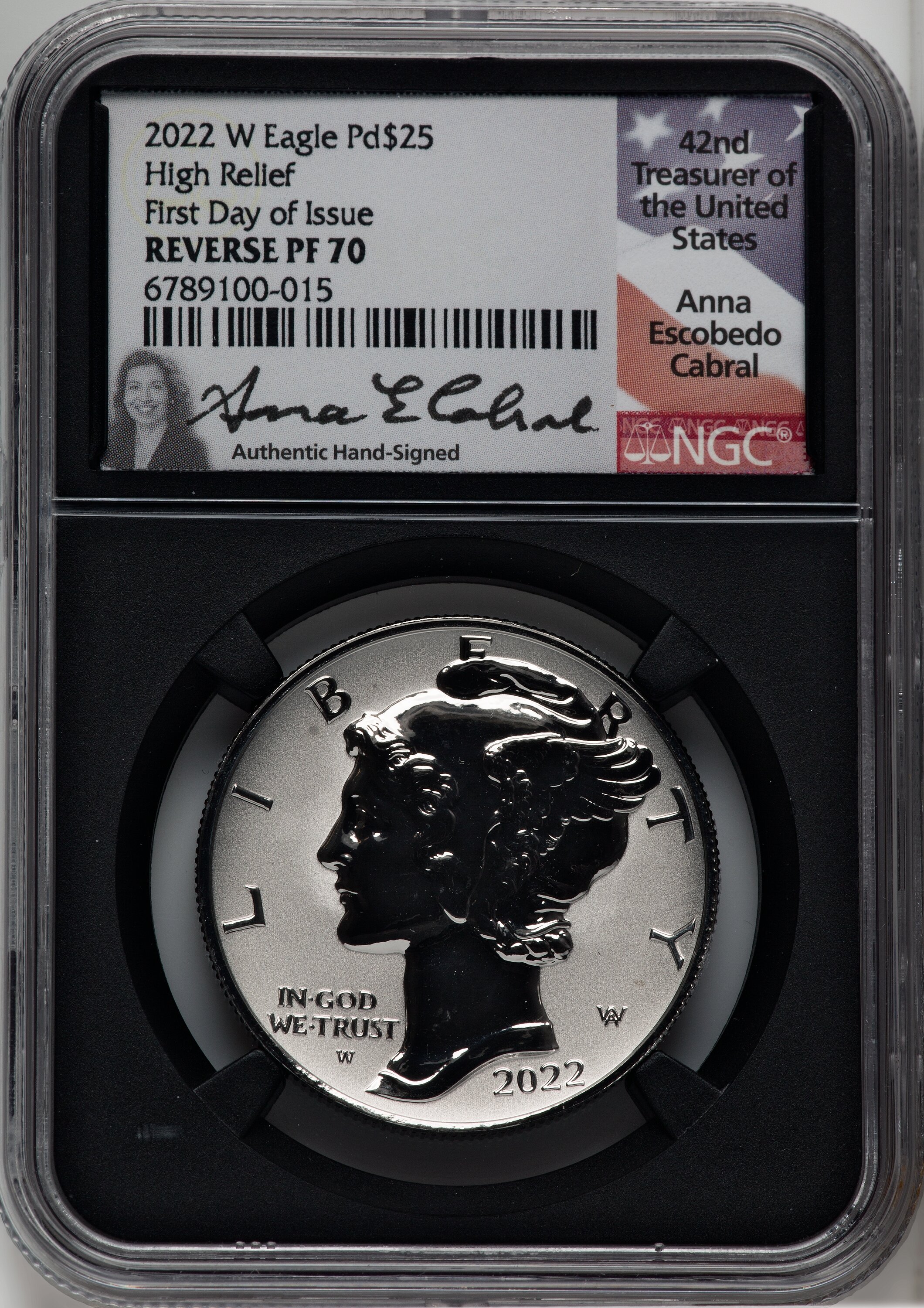 2022-W $25 Palladium Eagle Reverse Proof First Day of Issue NGC