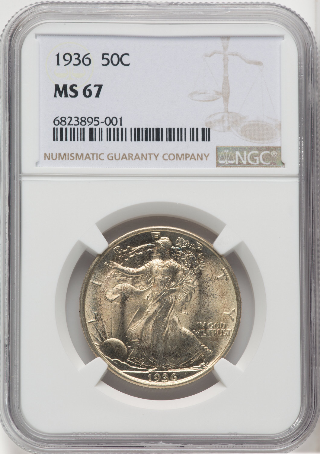1936 50C Walking Liberty Half Dollar NGC MS67 (763449003) - LCR Coin