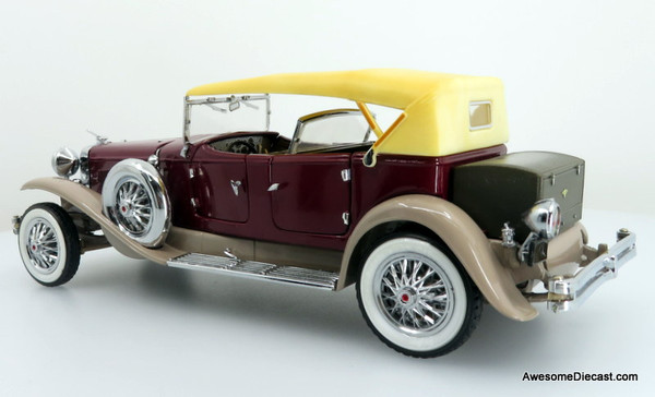 Franklin Mint 1:24 1930 Duesenberg J Derham Tourster Model, Maroon