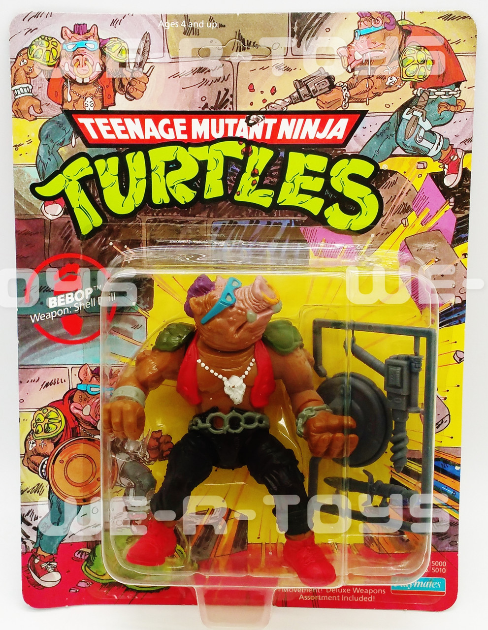 Teenage Mutant Ninja Turtles Bebop Action Figure 10 Back Unpunched