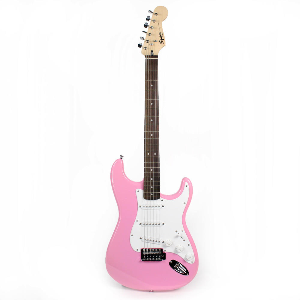 Squier Bullet Stratocaster Electric Guitar in Pink Finish | Cream