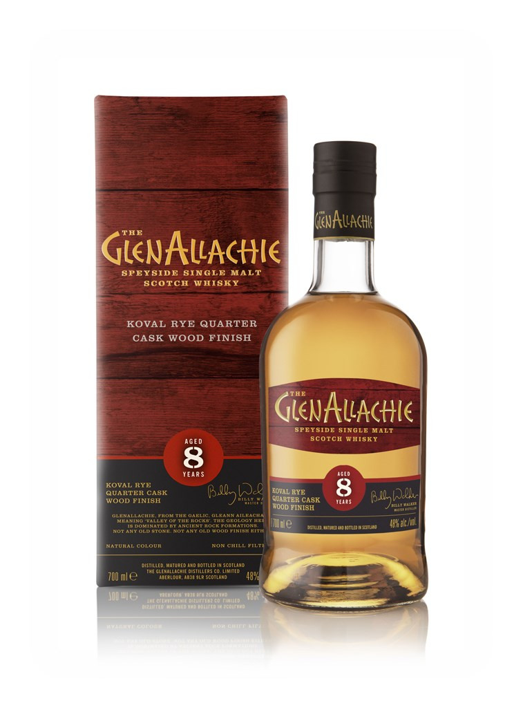 GlenAllachie 8 Year Old Koval Rye Quarter Cask Wood Finish 70cl