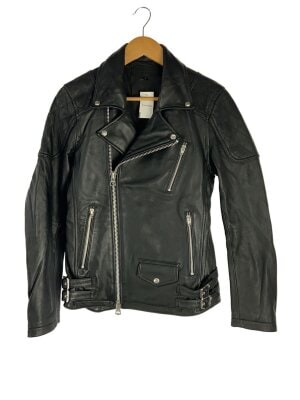 JACK ROSE / シングルライダースジャケット/3/レザー/BLK/無地/230725J