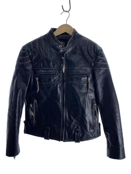 Schott レザーシングルライダースジャケット S 青