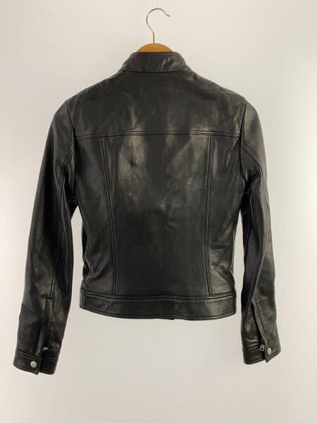 GUCCI ブラックレザー シングルライダースジャケット